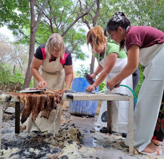 Mujeres rurales agregan valor a la curtiembre de cueros